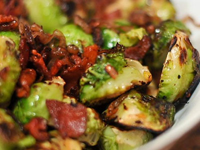 Σήμερα φτιάχνουμε λαχανάκια Βρυξελλών με μπέικον και παρμεζάνα